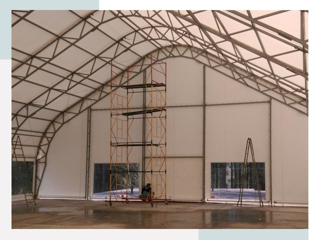 Шатровые ангары в Уссурийске